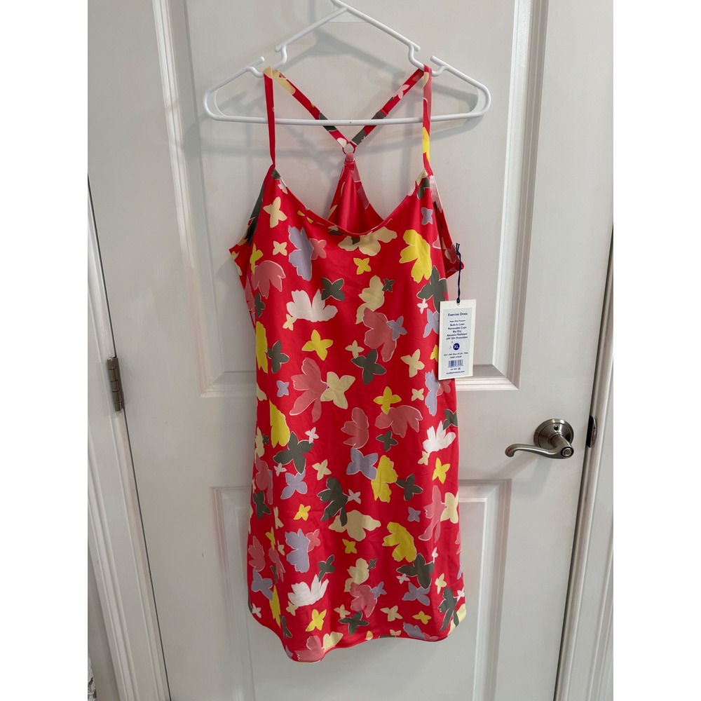 Outdoor Voices Exercise Dress XL Slice of Life Pink Floral Built-In Shorts NWT